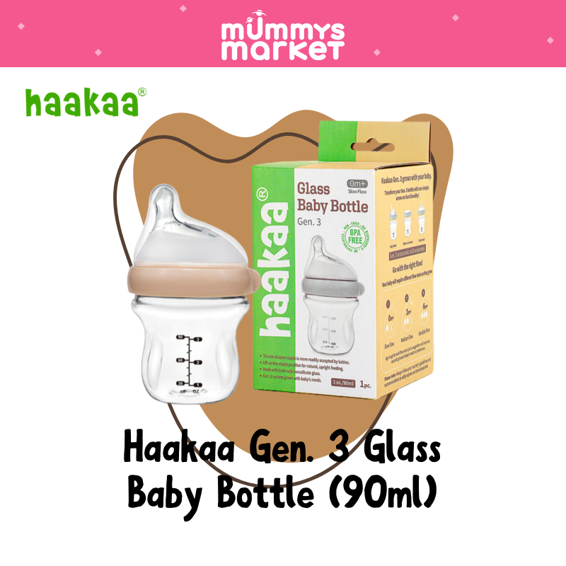 Haakaa Gen. 3 Glass Baby Bottle (90ml)